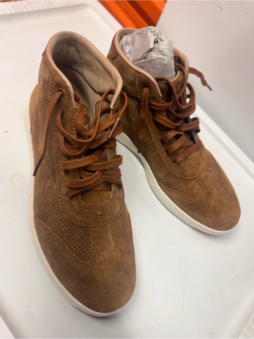 Cole Haan Women's GrandPro Suede Sneakers in Chestnut - Picture 2 of 8